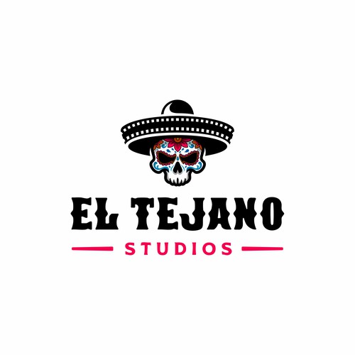 El Tejano Studios - Mariachi Skull & Sombrero Logo