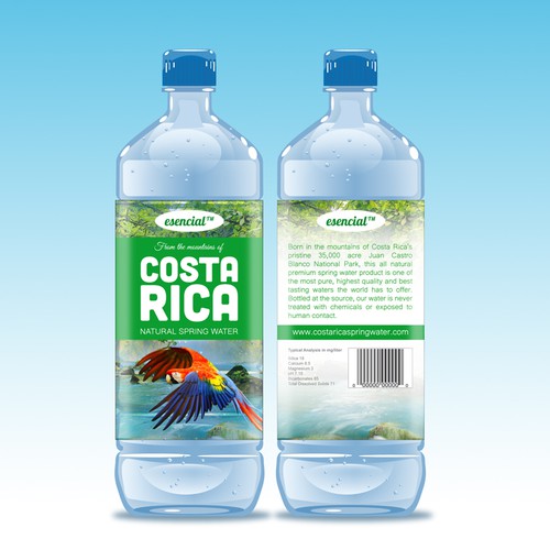 Help me develop the world's first Costa Rica branded bottled water