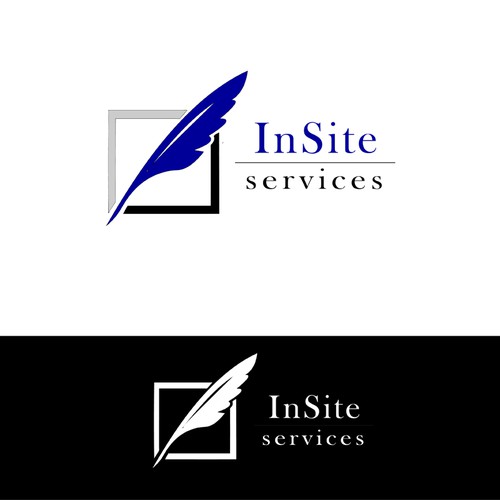 company name is InSite Services. . needs a new logo and business card