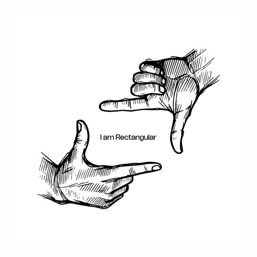 Rectangle Hand Sketch for T-shirt