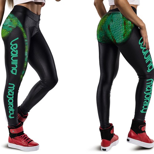 Exciting new fitness brand needs a inovative design for their 1st gen tights with the look like a true chameleon animal!