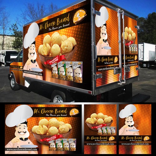 Mr. Cheese Bread Van Wrap