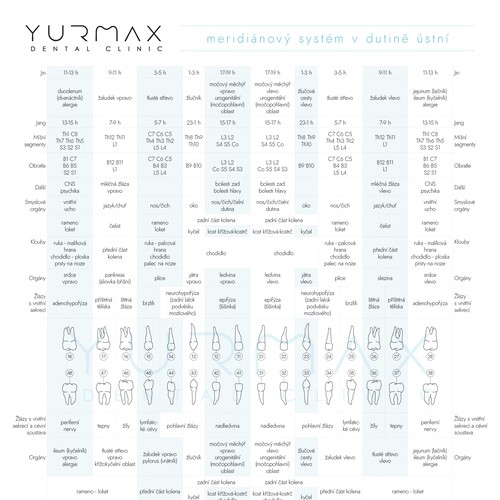 Poster with table for dental clinic