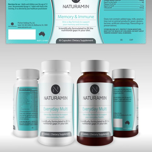 Design Two Vitamin Supplement Labels