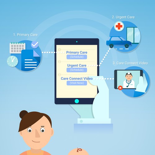 Simple health care illustration