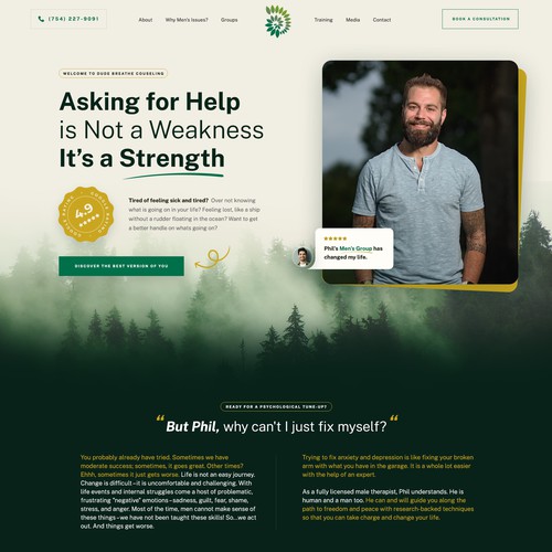 Dude Breathe Counselling Website Design