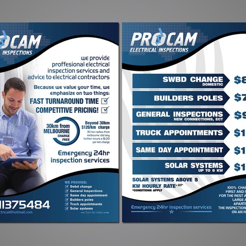 New flyer wanted for Procam Electrical Inspections