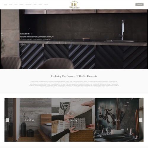 Idyllic Homes -- Custom Squarespace website design