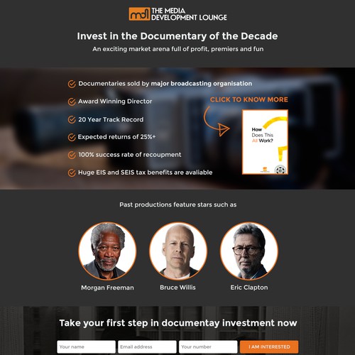 Landing Page for TMD Lounge