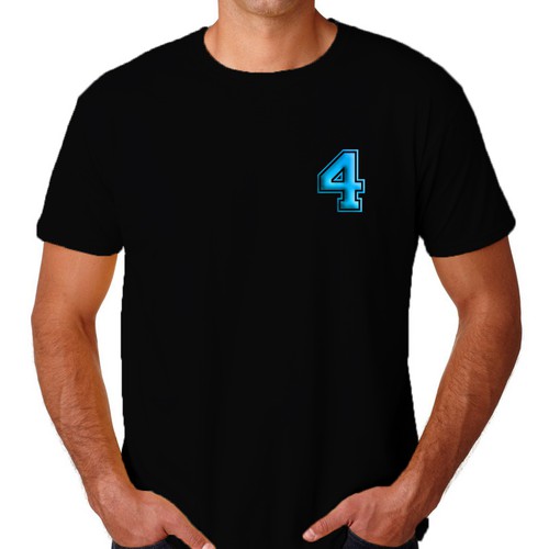 Simple Number 4 Logo for Golf Apparel