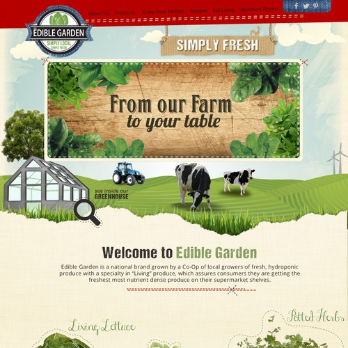 Up and coming brand, Edible Garden, needs new web design