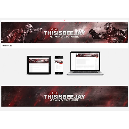 YouTube banner for a new gaming channel