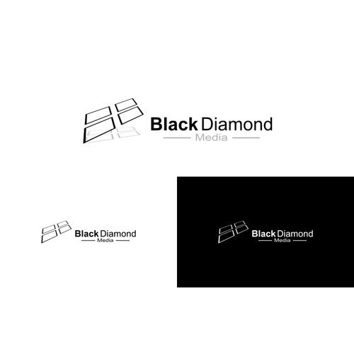 Create a sleek, modern, clean design for Black Diamond Media