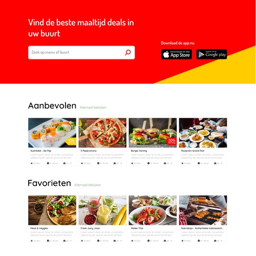 Website for online food deals