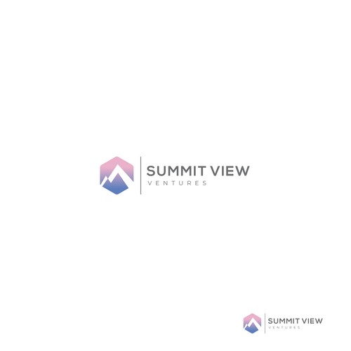 Summit View Modern Minimalist Logo Design