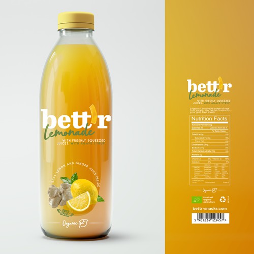 Bett`r Lemonades Product Label