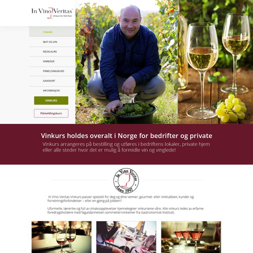 Leading wine critic in Norway needs new, modern web design