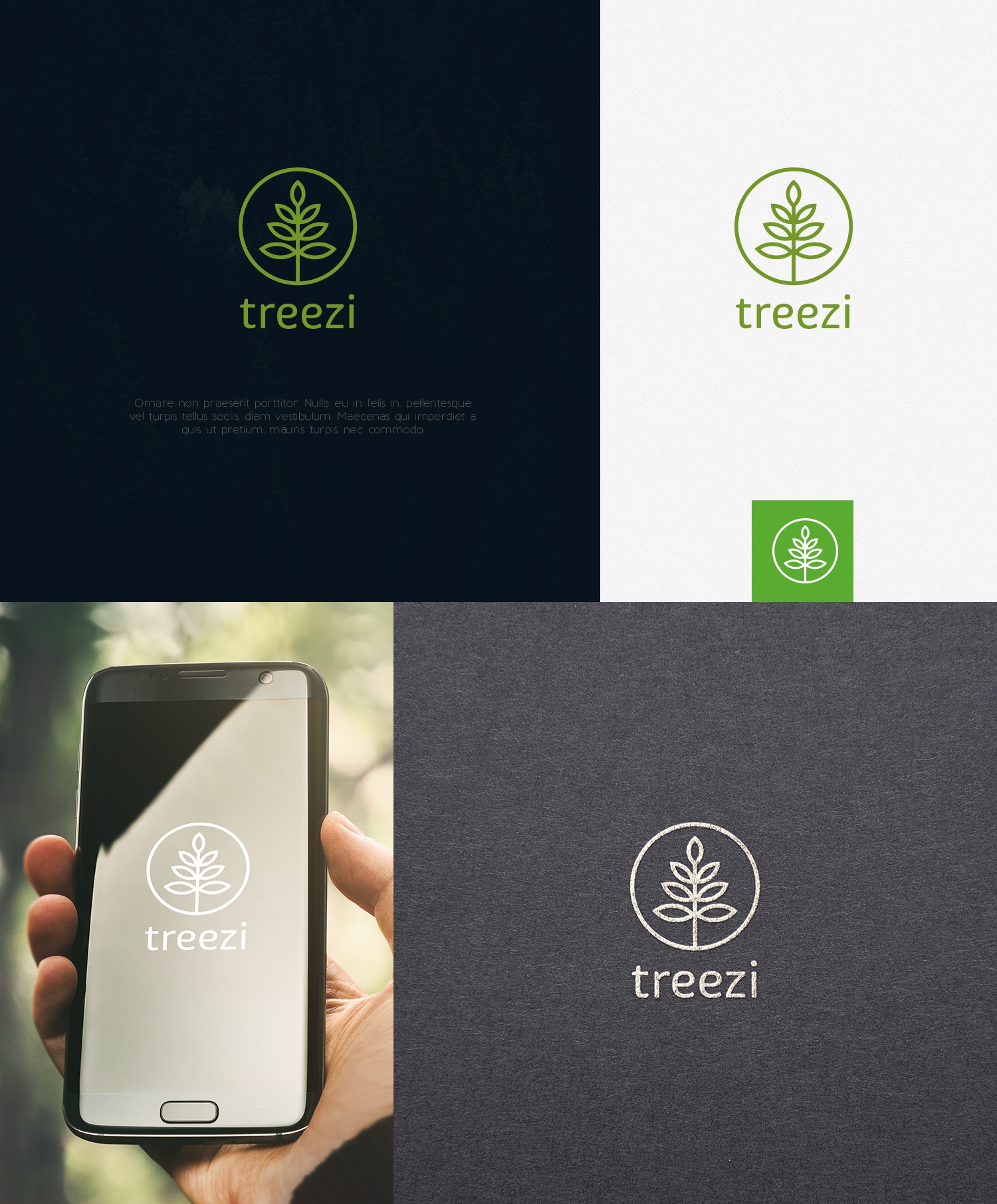 为树木护理公司的应用程序treezi设计一个标志