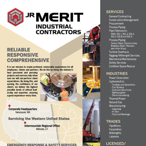 Creative Industrial Contractors Line Card/Brochure