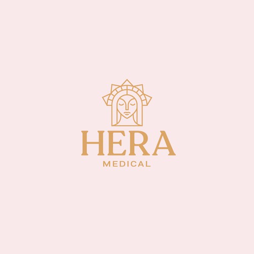 Feminine and organic medical doctor logo