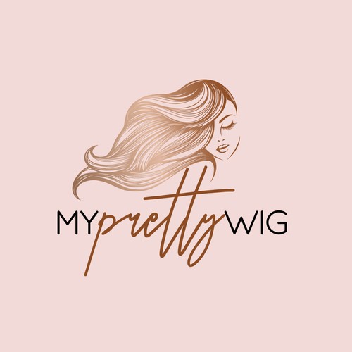 Feminine logo for high-end wigs brand