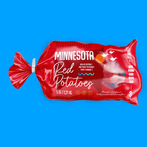 Packaging for minnesota red patatoes