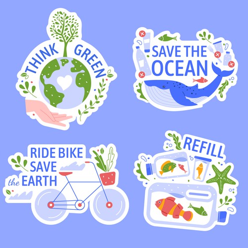 Eco-Friendly Sticker Set