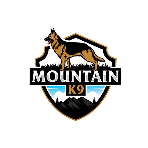 mountain K9 training  logo design
