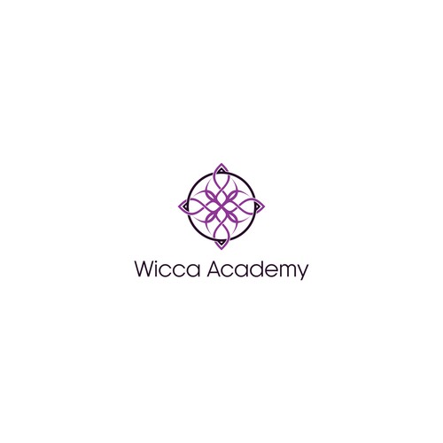 Wiccan logo that appeals to people interested in learning about magic, crystals,spells, and more.