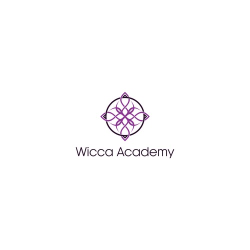 Wiccan logo that appeals to people interested in learning about magic, crystals,spells, and more.