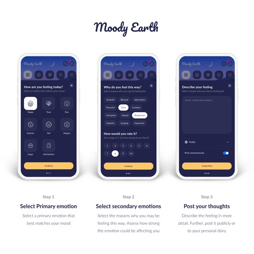 Moody Earth - Social Network Mobile App