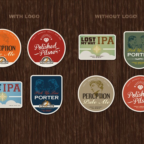 Create the next product label for Bombshell Beer Company