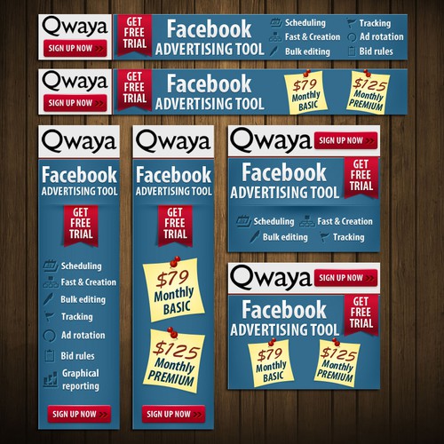 Banner ads for Qwaya 