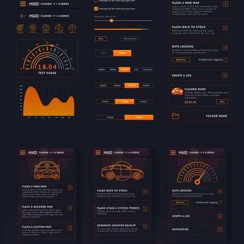 App Design for Car Tuning App