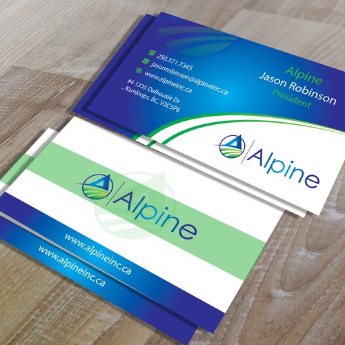 Professional Business Cards for Alpine Inc