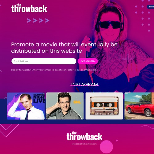 The Throwback Landing Page