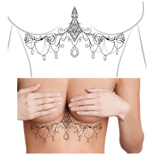 Under boob tattoo