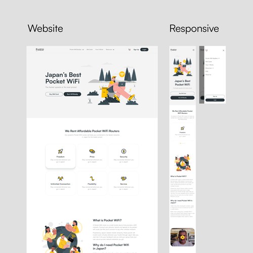 Japan WifiBuddy Landing Page & responsive web