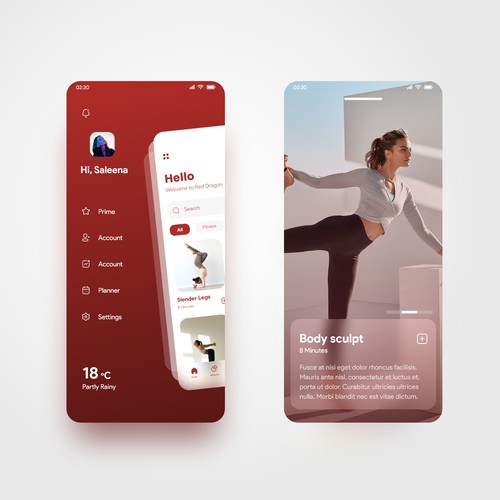 Yoga app design