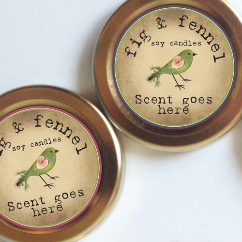 Create our label and logo for our rustic, vintage soy candle range.