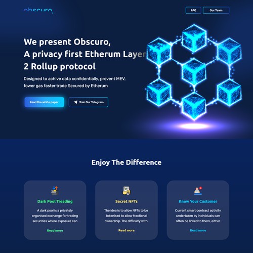 Etherum Crypto Privacy Website Design