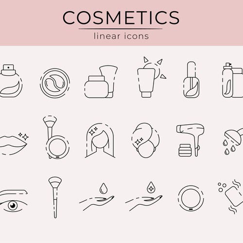 Icons for Cosmetics Online Store