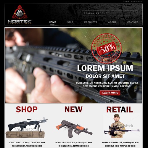 Website for Firearms Manufacturer