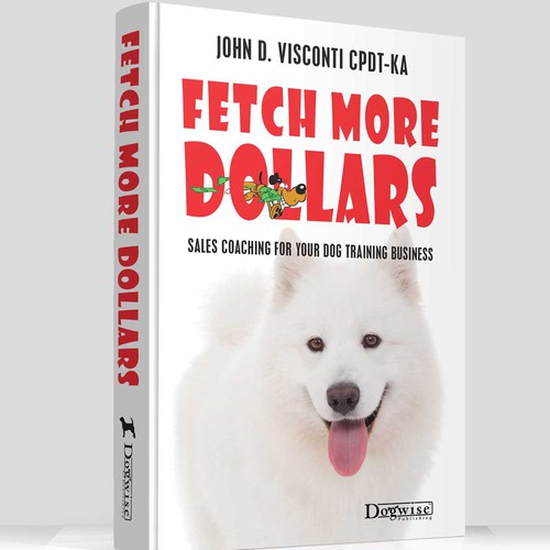Create a playful yet sophisticted dog business development book cover