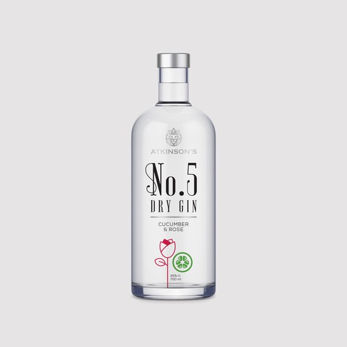 No.5 Gin bottle design