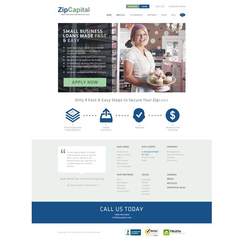 ZipCapital needs a new website design