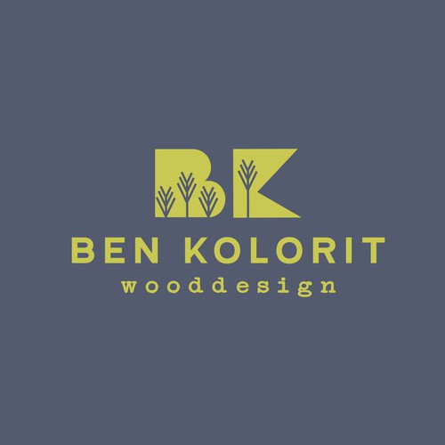 Logo for nature-related handmade articles made of wood