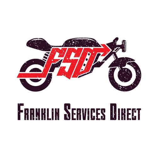 Weathered logo for bike service 