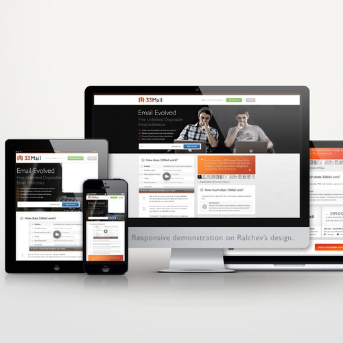 Responsive Website Design for 33Mail