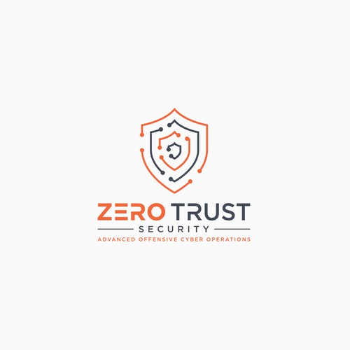 Zero Trust Security logo concept